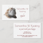 Een gemberkat grappig maken visitekaartje (Voorkant / Achterkant)