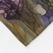 Een  gemberkat in een lavendelveld fleece deken (Hoek)