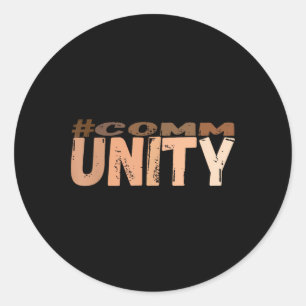 Een gemeenschap die de kracht van samenhorigheid a ronde sticker