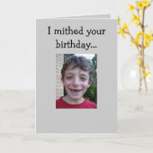 Een gemiste verjaardag kaart (Gele Bloem)