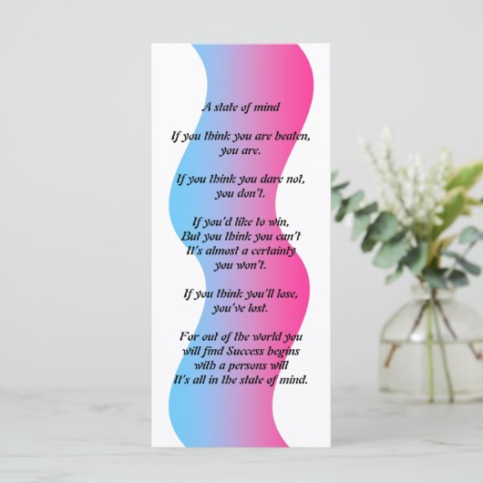 Een gemoedsrackkaart (Staand voorkant)