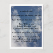 Een gemoedstoestand briefkaart (Voorkant)