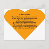 Een gemoedstoestand briefkaart (Voorkant)