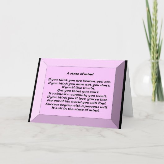 Een gemoedstoestand kaart (Voorkant)