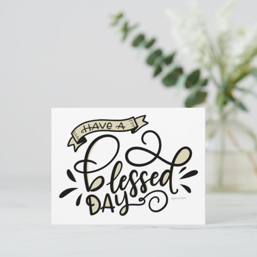 Een gemorste dag hebben briefkaart (Staand voorkant)