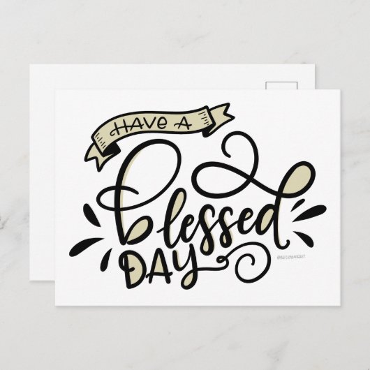 Een gemorste dag hebben briefkaart (Voorkant / Achterkant)