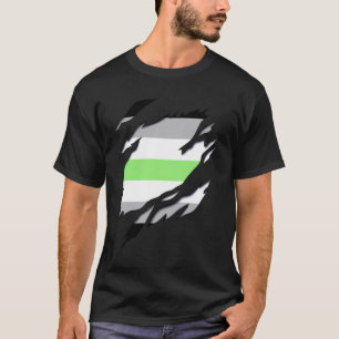 Een Gender Flag 3D Effect Pride Gay LGBT Agender Q T-shirt