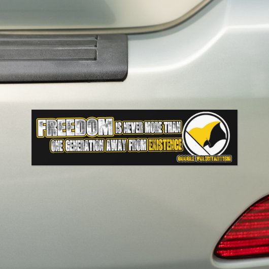 ÉÉN GENERATIE AFGELOPEN BUMPERSTICKER (Op auto)