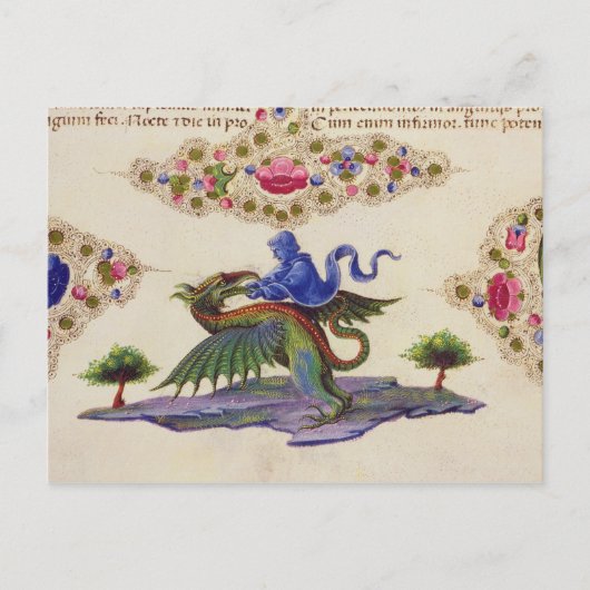 Een Genie en een Winged Monster Briefkaart (Voorkant)