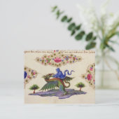 Een Genie en een Winged Monster Briefkaart (Staand voorkant)