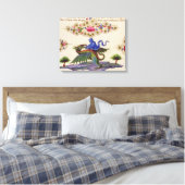 Een Genie en een Winged Monster Canvas Afdruk (Insitu (Slaapkamer))