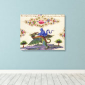 Een Genie en een Winged Monster Canvas Afdruk (Insitu (Houten vloer))
