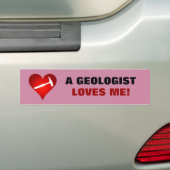 Een geoloog houdt van me bumpersticker (Op auto)