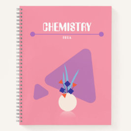 Een geometrisch bloemen notebook met speelse kleur notitieboek