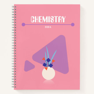 Een geometrisch bloemen notebook met speelse kleur notitieboek