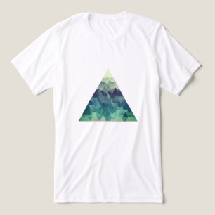 Een geometrisch driehoekig berglandschap Tri-Blend shirt