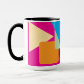 Een geometrisch ontwerp in retrostijl mok (Links)