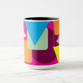 Een geometrisch ontwerp in retrostijl mok (Midden)