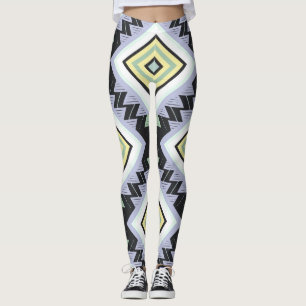 een geometrisch patroon leggings