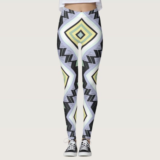 een geometrisch patroon leggings (Voorkant)
