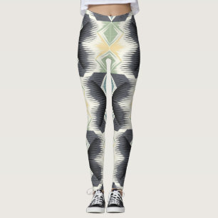 een geometrisch patroon leggings