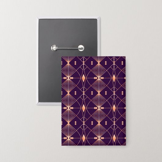 Een geometrisch patroon met diamantvormen button (Voorkant / Achterkant)