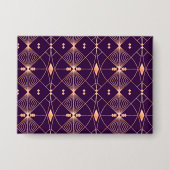 Een geometrisch patroon met diamantvormen button (Voorkant)