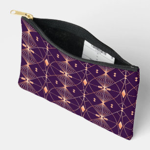 Een geometrisch patroon met perzik lijnen etui