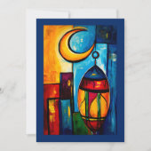 Een geometrische ramadanlantaarn in Abstracte tint Kaart (Voorkant)