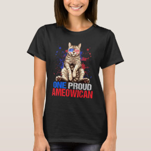 Eén gepantserde Amerikaanse Amerikaanse Vlagzon T-shirt
