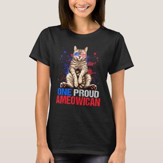 Eén gepantserde Amerikaanse Amerikaanse Vlagzon T-shirt (Voorkant)