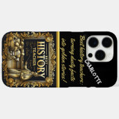 Een gepassioneerde geschiedenisdocent eren Case-Mate iPhone case (Achterkant (horizontaal))