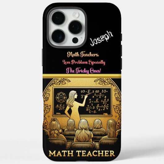 Een gepassioneerde Wiskunde docent Case-Mate iPhone Case (Achterkant)