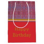 Een gepatterde papiertas met fijne verjaardag medium cadeauzakje (Voorkant)