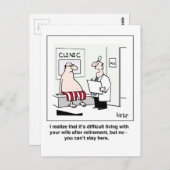 Een gepensioneerde bij de dokter briefkaart (Voorkant / Achterkant)