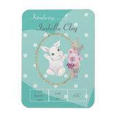 EEN GEPERSONALISEERD GEBOORTEANNOUNCEMENT FOTO MAG MAGNEET (Verticaal)