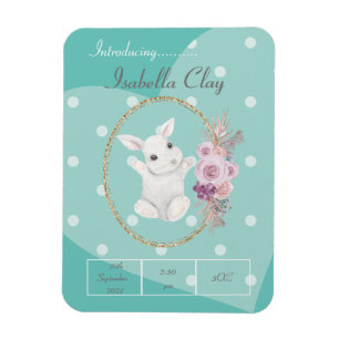 EEN GEPERSONALISEERD GEBOORTEANNOUNCEMENT FOTO MAG MAGNEET