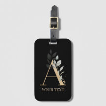 Een gepersonaliseerd monogram Bagagelabel