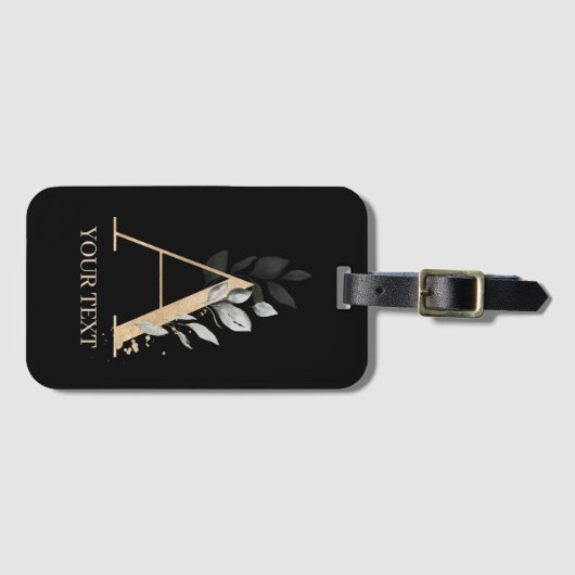 Een gepersonaliseerd monogram Bagagelabel (Voorkant (horizontaal))