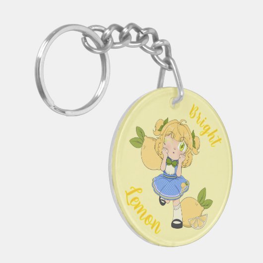 Een Gepersonaliseerd Sleutelhanger met Schattigee  (Voorkant Links)