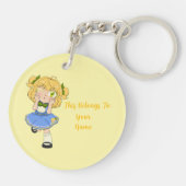 Een Gepersonaliseerd Sleutelhanger met Schattigee  (Achterkant)