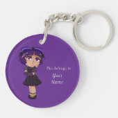 Een Gepersonaliseerd Sleutelhanger met Schattigee  (Achterkant)