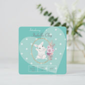 EEN GEPERSONALISEERDE GEBOORTEANNOUNCEMENT FLAT-KA (Staand voorkant)