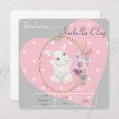 EEN GEPERSONALISEERDE GEBOORTEANNOUNCEMENT FLAT-KA (Voorkant / Achterkant)