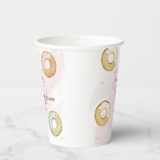 Een gepersonaliseerde gouden Donut Paper cup Papieren Bekers (Links)