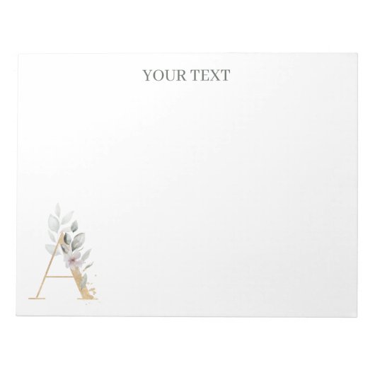 Een gepersonaliseerde Monogram-laptop Notitieblok (Voorkant)