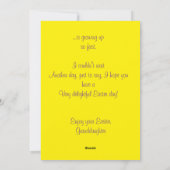 EEN GEpersonaliseerde PAASKAART VOOR EEN KLEINDOCH Feestdagenkaart (Achterkant)