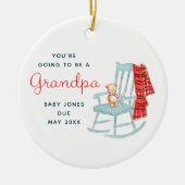 Een gepersonaliseerde Teddy Bear van opa Keramisch Ornament (Voorkant)