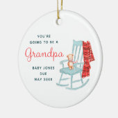 Een gepersonaliseerde Teddy Bear van opa Keramisch Ornament (Links)