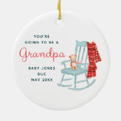 Een gepersonaliseerde Teddy Bear van opa Keramisch Ornament (Achterkant)